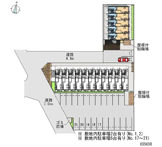 ★手数料０円★東近江市東沖野３丁目 月極駐車場